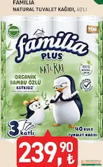FAMİLİA NATURAL TUVALET KAĞIDI 40'LI 3 KATLI